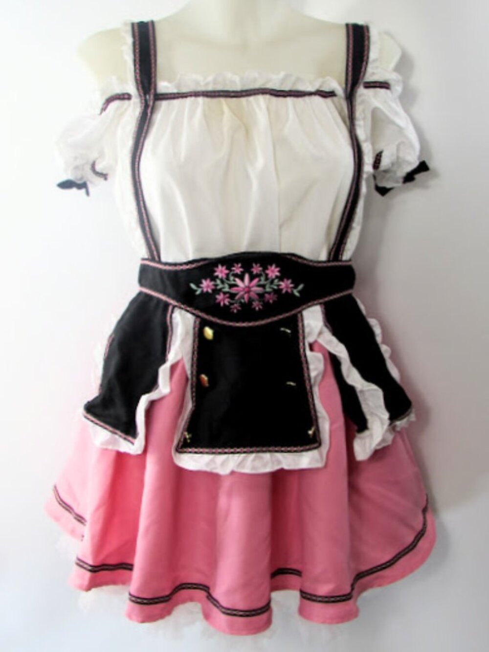 Oktoberfest Bavarian Barmaid Costume Fancy Adult Sassy Costume MED (6-8)